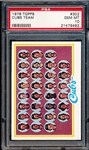 1978 Topps Baseball- #302 Cubs Team- PSA Gem Mint 10