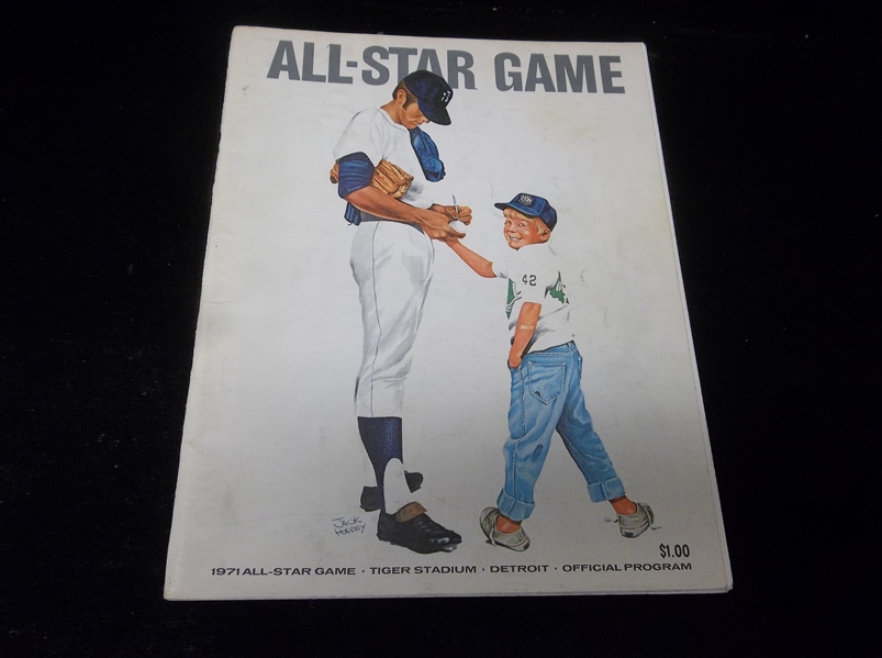 1971 MLB All-Star Game Program @ Detroit