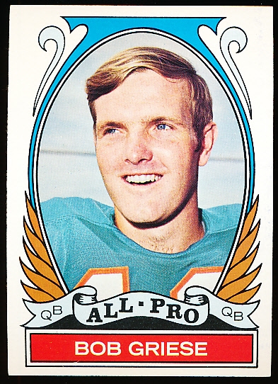 1972 Topps Football- #272 Bob Griese All Pro- Hi#