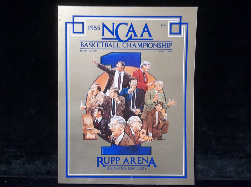 1985 NCAA Division 1 Men’s Final Four Basketball Program- Villanova vs. Georgetown