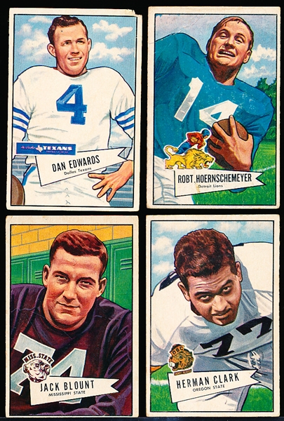 1952 Bowman Football Small- 4 Diff