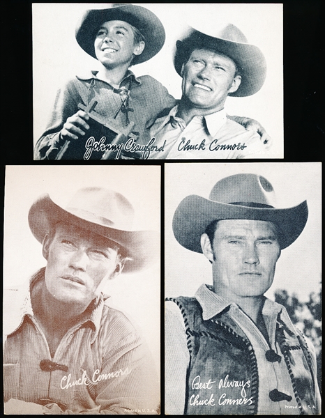 1950’s/60’s TV/Movie Western Actor Exhibits- Chuck Connors- 3 Diff