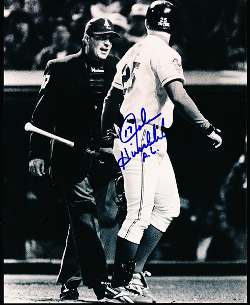 Autographed and Inscribed John Hirschbeck MLB Umpire B/W 8” x 10” Photo