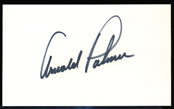 Autographed Arnold Palmer PGA Index Card- JSA Certified