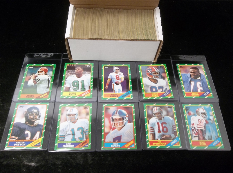 1986 Topps Football Complete Set of 396