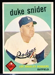 1959 Topps Bb- #20 Duke Snider, Dodgers