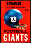 1968 New York Giants NFL Media Guide