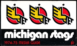 1974-75 Michigan Stags WHA Media Guide