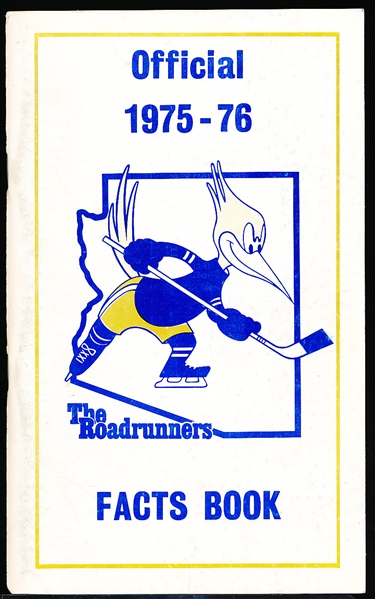 1975-76 Phoenix Roadrunners WHA Media Guide