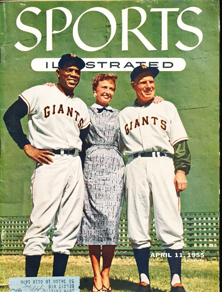 April 11, 1955 Sports Illustrated- Leo Durocher, Laraine Day, Willie Mays Cover