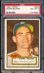 1952 Topps Baseball- Hi#- #390 Glenn Nelson, Dodgers- PSA Vg-Ex 4