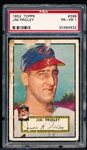1952 Topps Baseball- Hi#- #399 Jim Fridley, Cleveland- PSA PR-FR 1