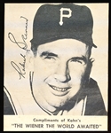 1961 Kahn’s Baseball- Bob Skinner, Pirates