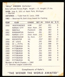 1964 Kahn’s Baseball- Bill Virdon, Pirates