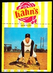 1968 Kahn’s Baseball- Card with Tab- Gene Alley, Pirates- Large Size- Yellow & white stripes