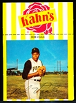 1968 Kahn’s Baseball- Card with Tab-Bob Veale, Pirates-Large Size- Yellow & white stripes