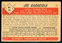 1953 Bowman Bb Color- #21 Joe Garagiola, Pirates