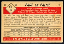 1953 Bowman Bb B&W- #19 Paul La Palme, Pirates