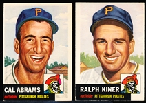1953 Topps Bb- 2 Diff Pirates