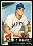 1953 Topps Bb- #222 Vic Janowicz, Pirates- Hi#