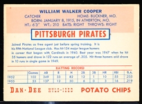 1954 Dan-Dee Bb- Walker Cooper, Pirates- SP