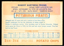 1954 Dan-Dee Bb- Bob Friend, Pirates