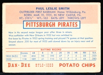 1954 Dan-Dee Bb- Paul Smith, Pirates- SP