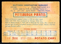 1954 Dan-Dee Bb- Max Surkont, Pirates