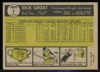 1961 Topps Bb- #1 Dick Groat, Pirates
