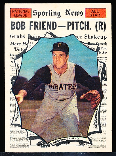 1961 Topps Bb- #585 Bob Friend AS- Hi#