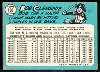 1965 Topps Bb- #160 Bob Clemente, Pirates