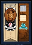 2005 Diamond King Bb- “HOF Heroes Materials Framed Black Platinum”- #HH-81 Ernie Banks, Cubs- 1 of 1!