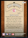 2005 Diamond King Bb- “HOF Heroes Signature Framed Black Platinum”- #HH-56 Ernie Banks, Cubs- 1 of 1! 