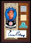 2005 Diamond King Bb- “HOF Heroes Materials Signature Framed Red Platinum”- #HH-56 Ernie Banks, Cubs- 1 of 1! 