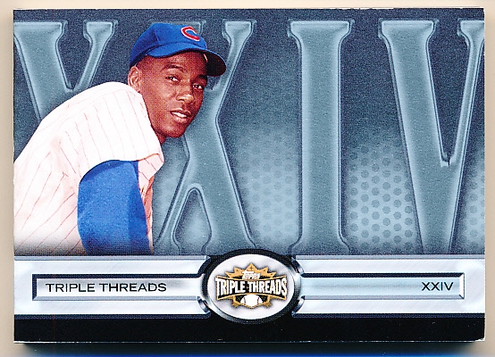 2008 Topps Triple Threads Bb- “Game-Used XXIV Relics Platinum”- Ernie Banks, Cubs- 1 of 1 Made!