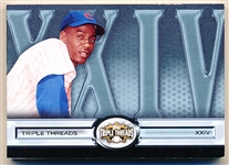 2008 Topps Triple Threads Bb- “Game-Used XXIV Relics Platinum”- Ernie Banks, Cubs- 1 of 1 Made!