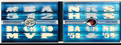 2008 Topps Triple Threads Bb- “Game-Used XXIV Relics Platinum”- Ernie Banks, Cubs- 1 of 1 Made!