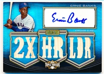 2010 Topps Triple Threads Bb- “Autograph Relics Sapphire”- #TTAR-252 Ernie Banks, Cubs- #1/3 Made!