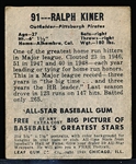 1948/49 Leaf Bb- #91 Ralph Kiner, Pirates