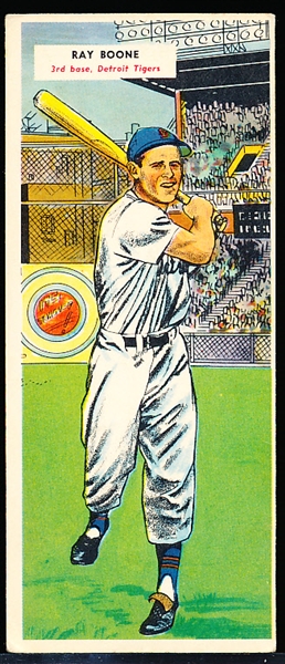 1955 Topps Baseball Doubleheaders- #113 Ray Boone (Tigers)/ #114 Purkey (Pirates)- Non perforated (Unfolded)