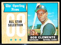 1968 Topps Bb- #374 Clemente All Star