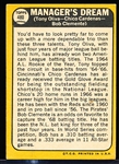 1968 Topps Bb- #480 Manager’s Dream- Oliva/ Cardenas/ Clemente