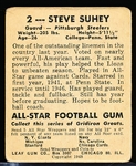 1948 Leaf Fb- #2 Steve Suhey, Steelers