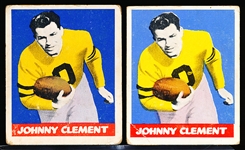 1948 Leaf Fb- #47 John Clement, Steelers- 2 Cards