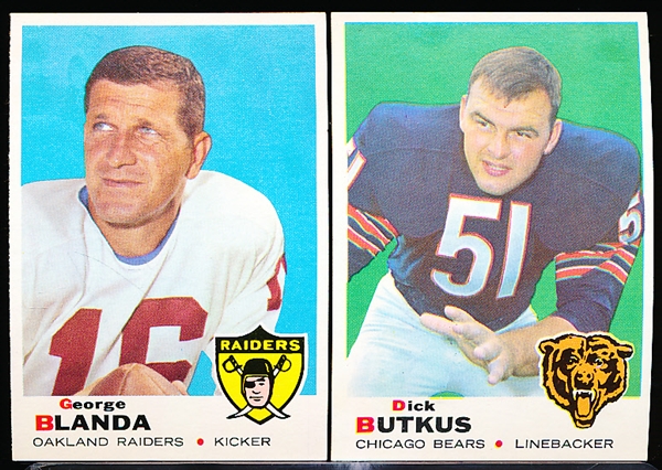 1969 Topps Fb- 2 cards