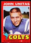 1971 Topps Fb- #1 John Unitas, Colts