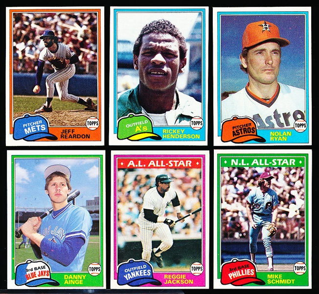 1981 Topps/Topps Traded Bsbl.- 6 Diff. Star/Rookie Cards