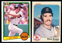 1983 Wade Boggs Bsbl.- 2 Diff. Rookie Cards