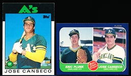1986 Jose Canseco Bsbl.- 2 Diff. Rookie Cards