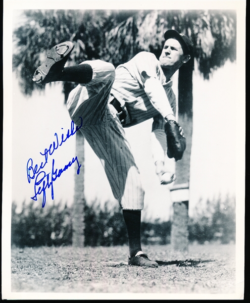 Autographed Lefty Gomez New York Yankees MLB B/W 8” x 10” Photo- SGC Certified